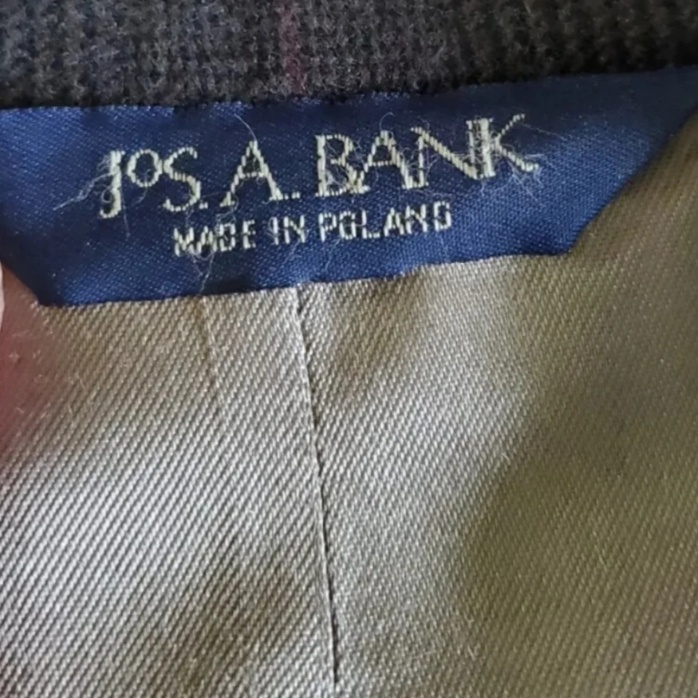 Jos A Bank Sz 42R Brown Executive Collection Plaid 100% Wool Blazer Sport Coat